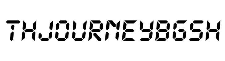 DS-Digital Bold Italic  Free Fonts Download
