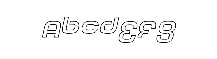 Tech Font Outline Italic  Free Fonts Download