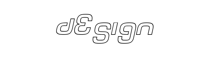 Tech Font Outline Italic  Free Fonts Download