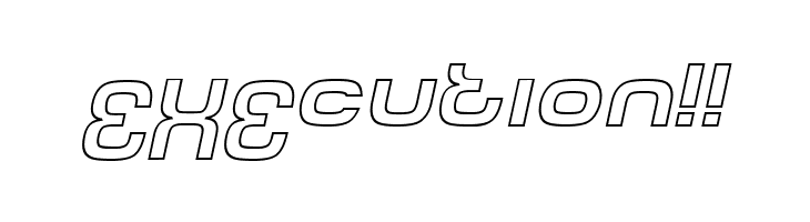 Tech Font Outline Italic  Free Fonts Download