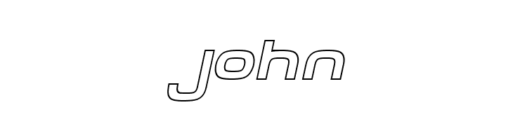 Tech Font Outline Italic  Free Fonts Download