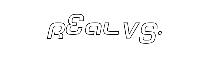 Tech Font Outline Italic  Free Fonts Download