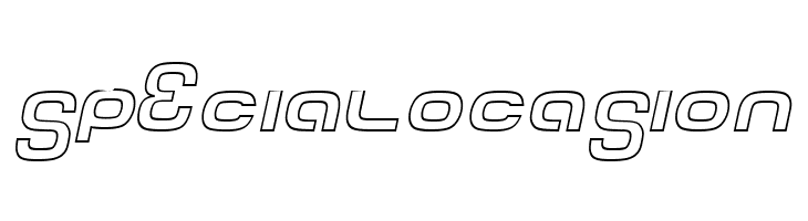 Tech Font Outline Italic  Free Fonts Download