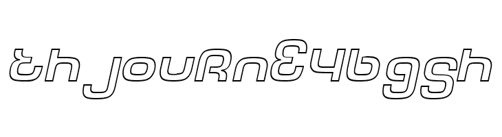Tech Font Outline Italic  Free Fonts Download