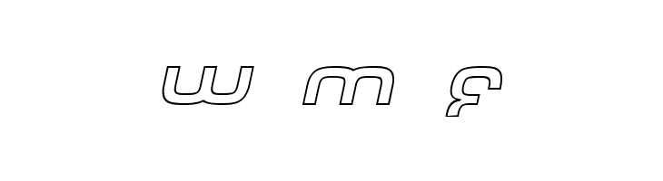 Tech Font Outline Italic  Free Fonts Download