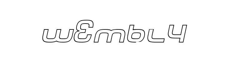 Tech Font Outline Italic  Free Fonts Download