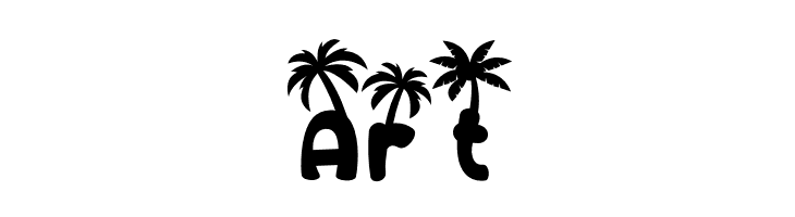 Sandy Toes Palm  Free Fonts Download