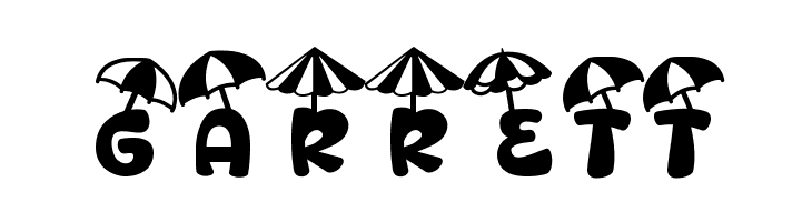 Sandy Toes Umbrella  Free Fonts Download