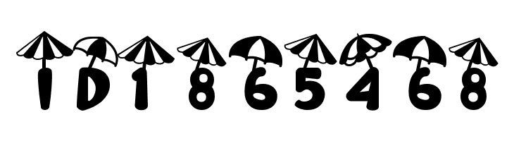 Sandy Toes Umbrella  Free Fonts Download