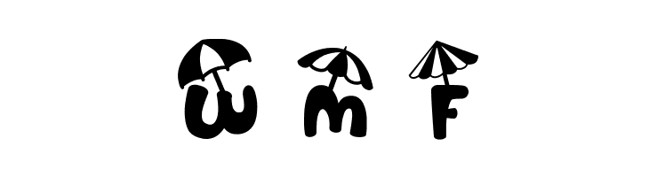 Sandy Toes Umbrella  Free Fonts Download