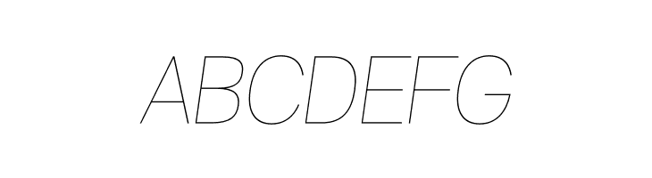 ZF2334 Typeface 6 Hairline Italic  Free Fonts Download