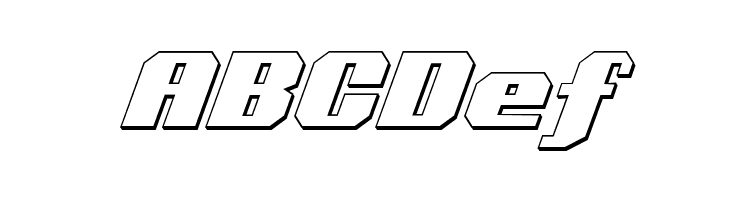 Voortrekker 3D Italic  Free Fonts Download