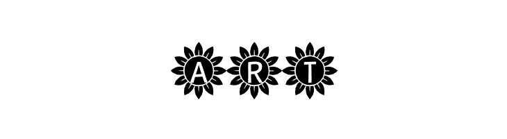 Sunflower Alphabet Solid  Free Fonts Download