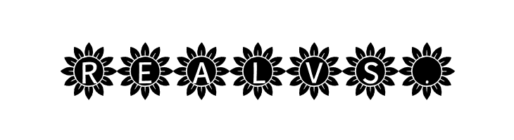 Sunflower Alphabet Solid  Free Fonts Download