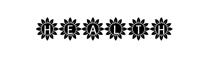 Sunflower Alphabet Solid  Free Fonts Download
