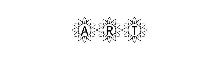 Sunflower Alphabet  Free Fonts Download
