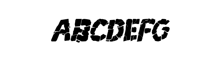 Breakdown PG Italic  Free Fonts Download