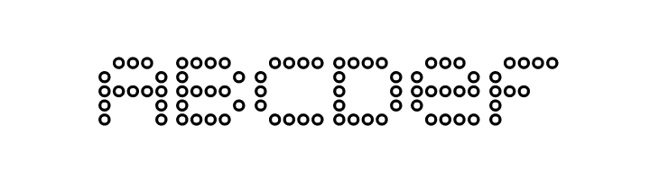 5x5 Dots Outline  Free Fonts Download