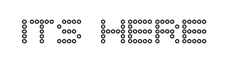 5x5 Dots Outline  Free Fonts Download