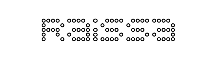 5x5 Dots Outline  Free Fonts Download