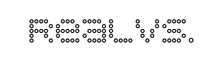 5x5 Dots Outline  Free Fonts Download