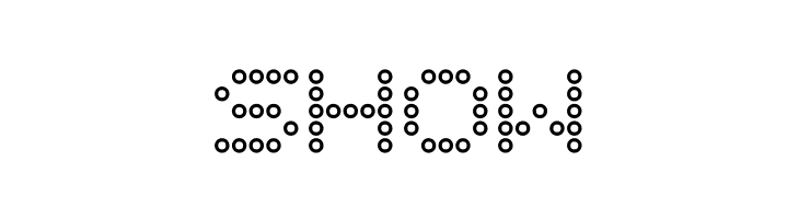 5x5 Dots Outline  Free Fonts Download