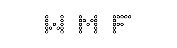 5x5 Dots Outline  Free Fonts Download