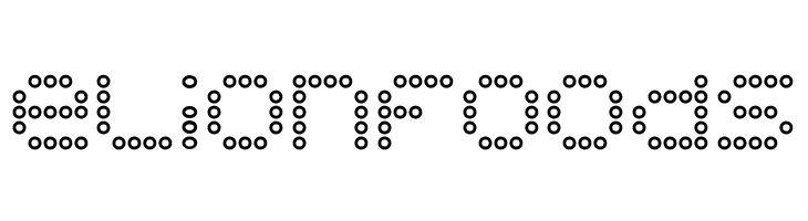 5x5 Dots Outline  Free Fonts Download