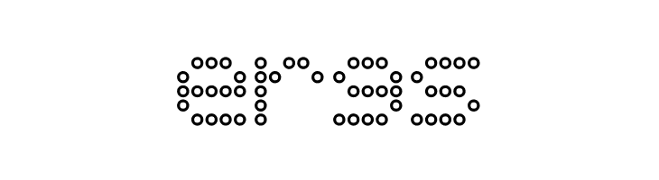 5x5 Dots Outline  Free Fonts Download