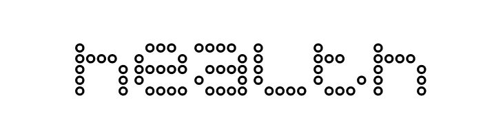 5x5 Dots Outline  Free Fonts Download
