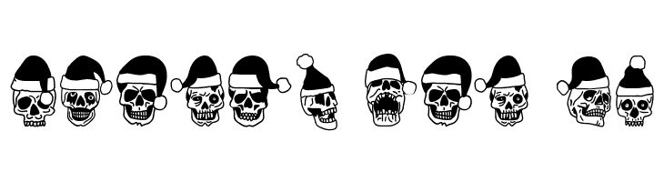 Santa Skull  Free Fonts Download