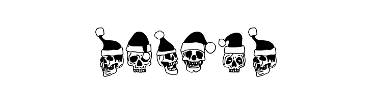 Santa Skull  Free Fonts Download