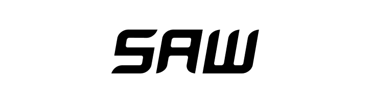 SAW BloodWaxItalic Font