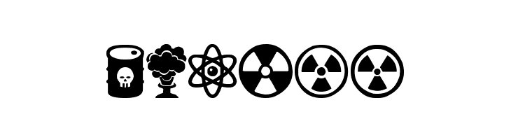 Nuclear Icons  Free Fonts Download