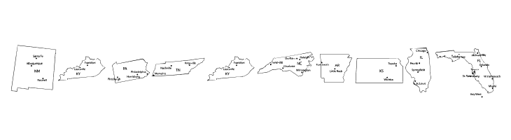 Maps of USA  Free Fonts Download