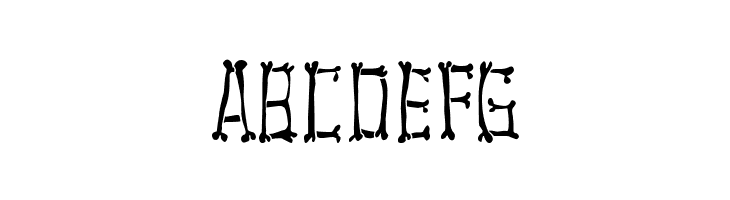 Bones in Black  Free Fonts Download