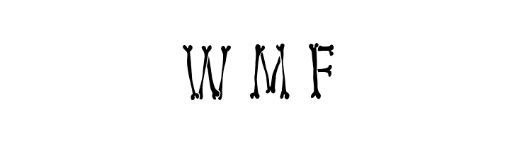 Bones in Black  Free Fonts Download