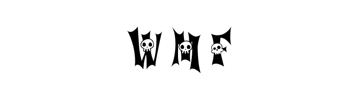 Cursed Gothic Skull  Free Fonts Download