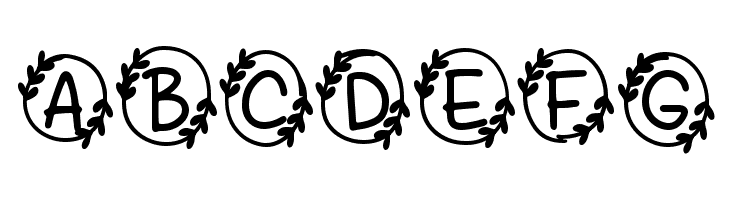 Bubble Heart Monogram  Free Fonts Download