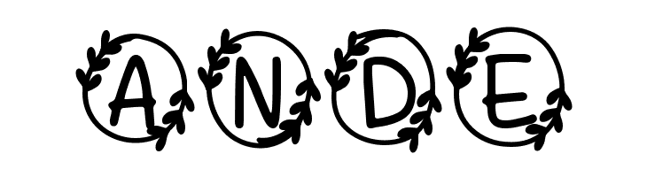 Bubble Heart Monogram  Free Fonts Download