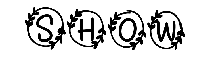 Bubble Heart Monogram  Free Fonts Download