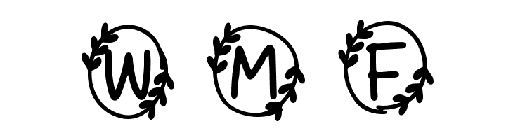 Bubble Heart Monogram  Free Fonts Download