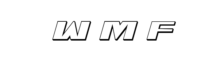 Yamato Class 3D Italic  Free Fonts Download