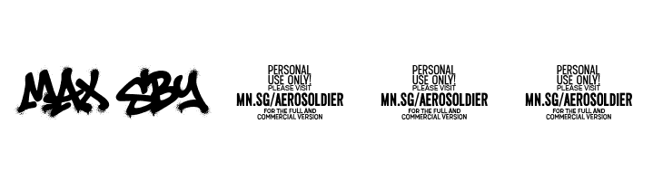 Aerosoldier PERSONAL USE Regular  Free Fonts Download