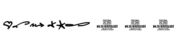 Aerosoldier Spray Symbol PERS Regular  Free Fonts Download