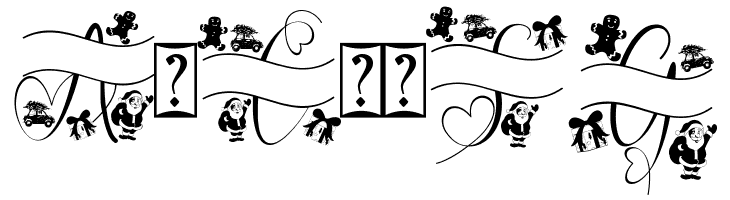 Monogram Christmas Gift  Free Fonts Download