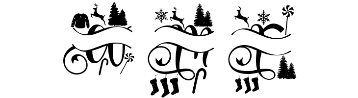 Samantha Christmas Monogram Dem  Free Fonts Download