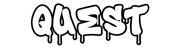 Toxic Rebel Drip Outline Outline  Free Fonts Download