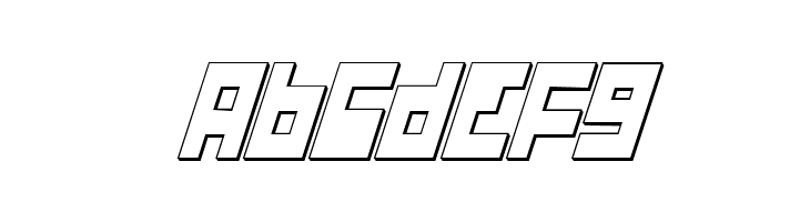 UFO Hunter 3D Italic  Free Fonts Download