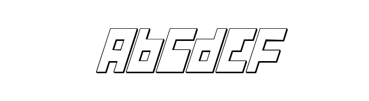 UFO Hunter 3D Italic  Free Fonts Download